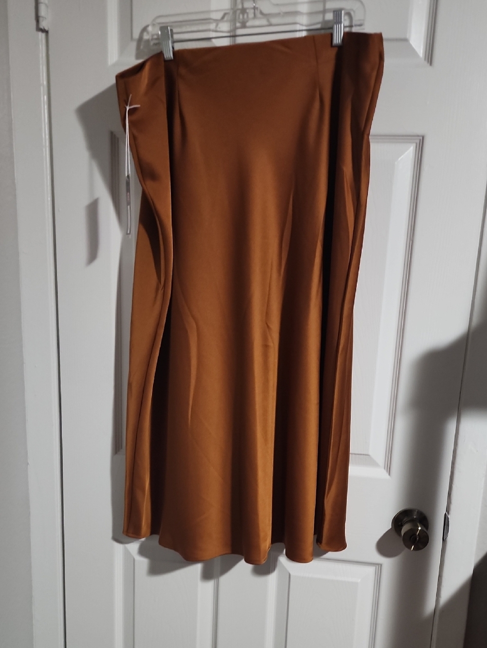 Women's Midi Skirt in Rust Brown